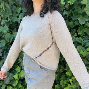 Hand knit cotton sweater!
